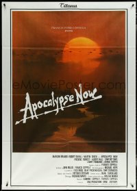 5r0079 APOCALYPSE NOW Italian 1p 1979 Francis Ford Coppola, classic Bob Peak Vietnam War art!