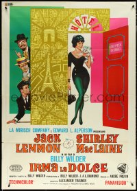 5r0095 IRMA LA DOUCE Italian 1p 1963 Billy Wilder, different art of Shirley MacLaine & Jack Lemmon!