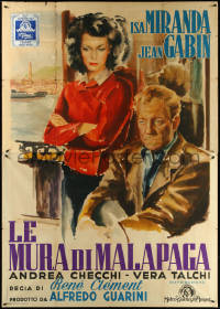 5r0116 WALLS OF MALAPAGA Italian 2p 1949 Rene Clement's Le Mura di Malapaga, different art, rare!