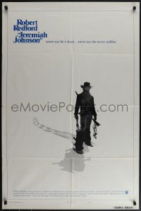 5r0621 JEREMIAH JOHNSON style B int'l 1sh 1972 art of Robert Redford, Sydney Pollack, rare Saturday Evening Post!