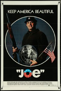 5r0625 JOE 1sh 1970 Peter Boyle w/shotgun, flag, and hippie target, drugs, Keep America Beautiful!