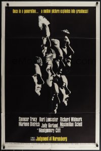 5r0628 JUDGMENT AT NUREMBERG 1sh 1961 Spencer Tracy, Judy Garland, Lancaster, Dietrich, Schell!