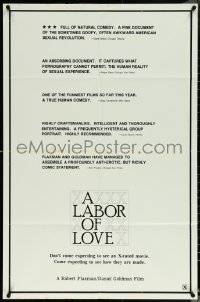 5r0644 LABOR OF LOVE 25x38 1sh 1976 don't come expecting to see an X-rated movie, ultra rare!