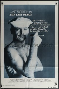 5r0652 LAST DETAIL style A 1sh 1973 Hal Ashby, foul-mouthed Navy sailor Jack Nicholson w/cigar