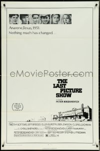 5r0654 LAST PICTURE SHOW 1sh 1971 Peter Bogdanovich, Jeff Bridges & Cybill Shepherd!