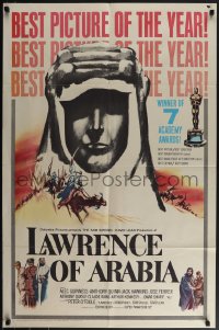 5r0657 LAWRENCE OF ARABIA style D 1sh 1963 David Lean, Peter O'Toole silhouette art, Oscars!