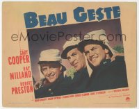 5r1148 BEAU GESTE LC 1939 best portrait of Legionnaires Gary Cooper, Ray Milland & Robert Preston!