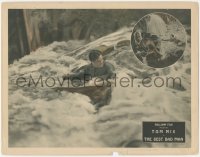 5r1154 BEST BAD MAN LC 1925 Tom Mix caught in rapids gets Tony's help saving girl, art & photo!