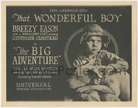 5r1023 BIG ADVENTURE TC 1921 That Wonderful Boy Breezy Eason with his beloved dog, ultra rare!