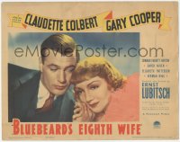 5r1168 BLUEBEARD'S EIGHTH WIFE LC 1938 best c/u of Gary Cooper & Claudette Colbert, Ernst Lubitsch!