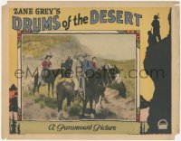 5r1219 DRUMS OF THE DESERT LC 1927 Zane Grey, Marietta Millner & cowboys on their horses!