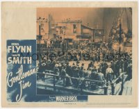 5r1237 GENTLEMAN JIM LC 1942 great far shot of Errol Flynn fighting in outdoor boxing ring!