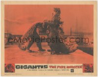 5r1240 GIGANTIS THE FIRE MONSTER LC #2 1959 rubbery monsters Godzilla & Angurus battling over city!