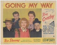 5r1244 GOING MY WAY LC 1944 portrait of Bing Crosby, Barry Fitzgerald & three co-stars, Leo McCarey!