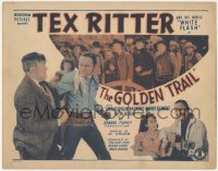 5r1046 GOLDEN TRAIL TC 1940 Tex Ritter playing guitar for Patsy Moran & punching bad guy, rare!