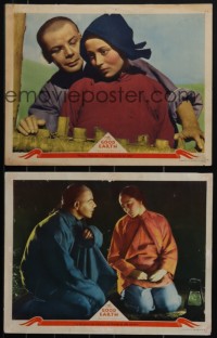 5r1690 GOOD EARTH 2 LCs 1937 wonderful images of Asian Paul Muni with wife Luise Rainer!