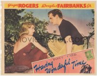 5r1255 HAVING WONDERFUL TIME LC 1938 c/u of Douglas Fairbanks Jr. & Ginger Rogers in backless dress!