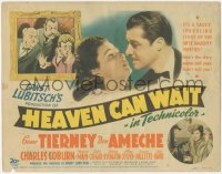 5r1049 HEAVEN CAN WAIT TC 1943 Gene Tierney, Don Ameche, cool art, directed by Ernst Lubitsch!