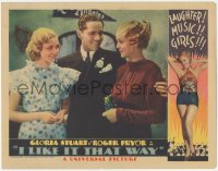 5r1281 I LIKE IT THAT WAY LC 1934 Roger Pryor between Gloria Stuart & Marian Marsh, ultra rare!