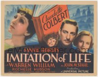 5r1051 IMITATION OF LIFE TC 1934 Claudette Colbert, Warren William, Fannie Hurst, very rare!