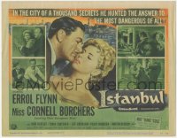 5r1053 ISTANBUL TC 1957 Errol Flynn & Miss Cornell Borchers in Turkey's city of a thousand secrets!