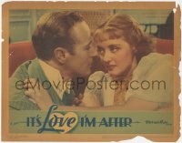 5r1297 IT'S LOVE I'M AFTER LC 1937 best super close up of Bette Davis resisting Leslie Howard, rare!