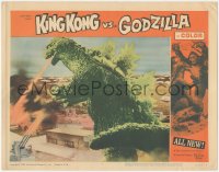 5r1309 KING KONG VS. GODZILLA LC #7 1963 special fx the giant lizard breathing fire on army base!