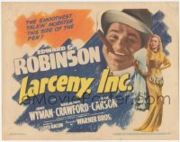 5r1055 LARCENY INC. TC 1942 Edward G. Robinson, smoothest talkin mobster this side of the pen, rare!