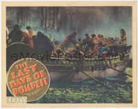 5r1321 LAST DAYS OF POMPEII LC 1935 Ernest Schoedsack epic, citizens flee volcanic eruption by boat!