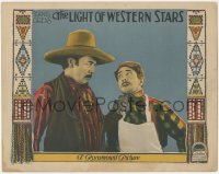 5r1331 LIGHT OF WESTERN STARS LC 1925 Noah Beery threatening man, Zane Grey, cool border art, rare!