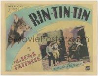 5r1336 LONE DEFENDER chapter 1 LC 1930 canine star Rin-Tin-Tin catches the bad guy, serial, rare!