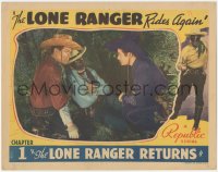 5r1341 LONE RANGER RIDES AGAIN chapter 1 LC 1939 wounded masked Livingston, Duncan Renaldo, rare!