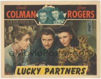 5r1346 LUCKY PARTNERS LC 1940 close up of Ronald Colman & Ginger Rogers with Spring Byington!