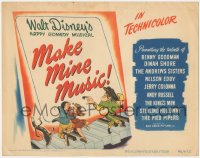 5r1058 MAKE MINE MUSIC TC 1946 Disney full-length feature cartoon, art of Casey at the Bat on piano!