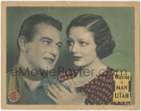 5r1351 MAN FROM UTAH LC R1930s best romantic close up of John Wayne & pretty Polly Ann Young, rare!