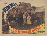 5r1359 MIRACLE RIDER chapter 1 LC 1935 cowboy Tom Mix pointing for Native American Indians, serial!