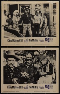 5r1691 MISFITS 2 LCs 1961 sexy Marilyn Monroe, Clark Gable, Montgomery Clift, Barton, Huston!