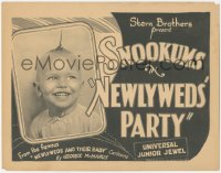 5r1069 NEWLYWEDS' PARTY TC 1920s from George McManus comic strip, McKeen as Snookums, ultra rare!