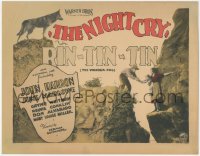 5r1071 NIGHT CRY TC 1926 legendary dog star Rin Tin Tin watches his master save lady, ultra rare!