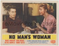 5r1371 NO MAN'S WOMAN LC #6 1955 sleazy bad girl Marie Windsor w/cigarette flirts with Richard Crane!