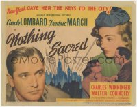 5r1072 NOTHING SACRED TC 1937 Carole Lombard & Fredric March in New York City, Wellman, ultra rare!