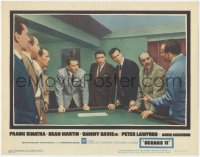 5r1372 OCEAN'S 11 LC #3 1960 best c/u of The Rat Pack & others planning the heist at pool table!