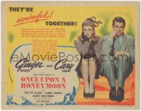 5r1073 ONCE UPON A HONEYMOON TC 1942 great image of worried Ginger Rogers & Cary Grant, Leo McCarey!