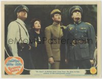 5r1398 REUNION IN FRANCE linen LC 1942 Joan Crawford & John Wayne watch plane drop from sky, rare!