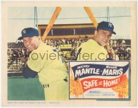 5r1408 SAFE AT HOME LC 1962 best portrait of Yankees baseball legends Mickey Mantle & Roger Maris!