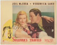 5r1440 SULLIVAN'S TRAVELS LC 1941 great c/u of Joel McCrea & sexy Veronica Lake, Preston Sturges