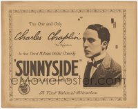 5r1089 SUNNYSIDE TC 1919 the one and only Charlie Chaplin in his 3rd million dollar comedy, rare!