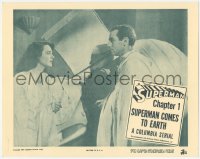 5r1441 SUPERMAN chapter 1 LC 1948 Leigh & Walters as Jor-El & Lara put baby Kal-E in spaceshipl