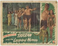 5r1445 TARZAN & THE LEOPARD WOMAN LC 1946 Johnny Weissmuller, Brenda Joyce, Sheffield & girls!