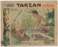 5r1446 TARZAN THE FEARLESS LC 1933 best c/u of Buster Crabbe & Julie Bishop romancing in tree, rare!